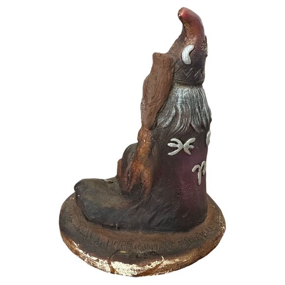 Fantasy Wizard Gnome Figurine “H. Craft” Signed Owl Crystal Ball Decor - Picture 8 of 12